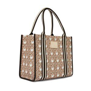 Brighton $225 Woven Hearts Canvas Carry All NWT!